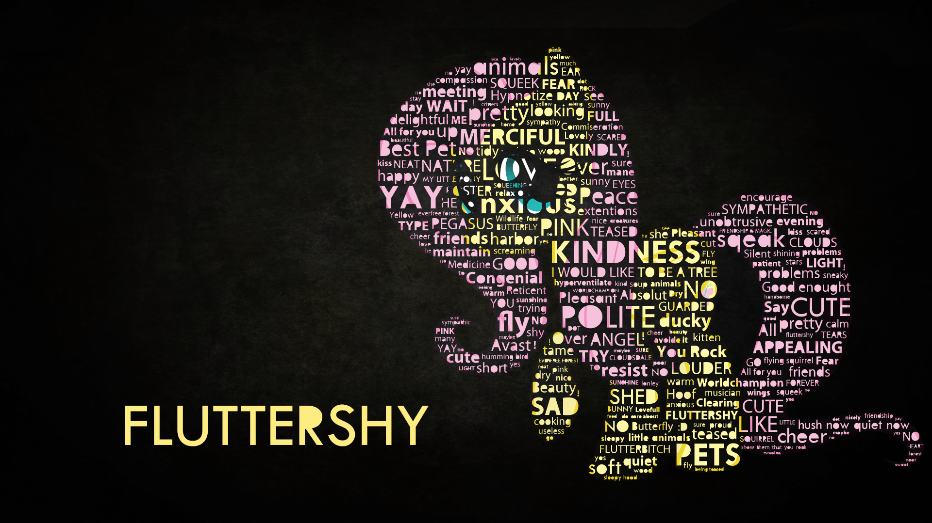 Typographie of a Fluttershy by HairyFox
