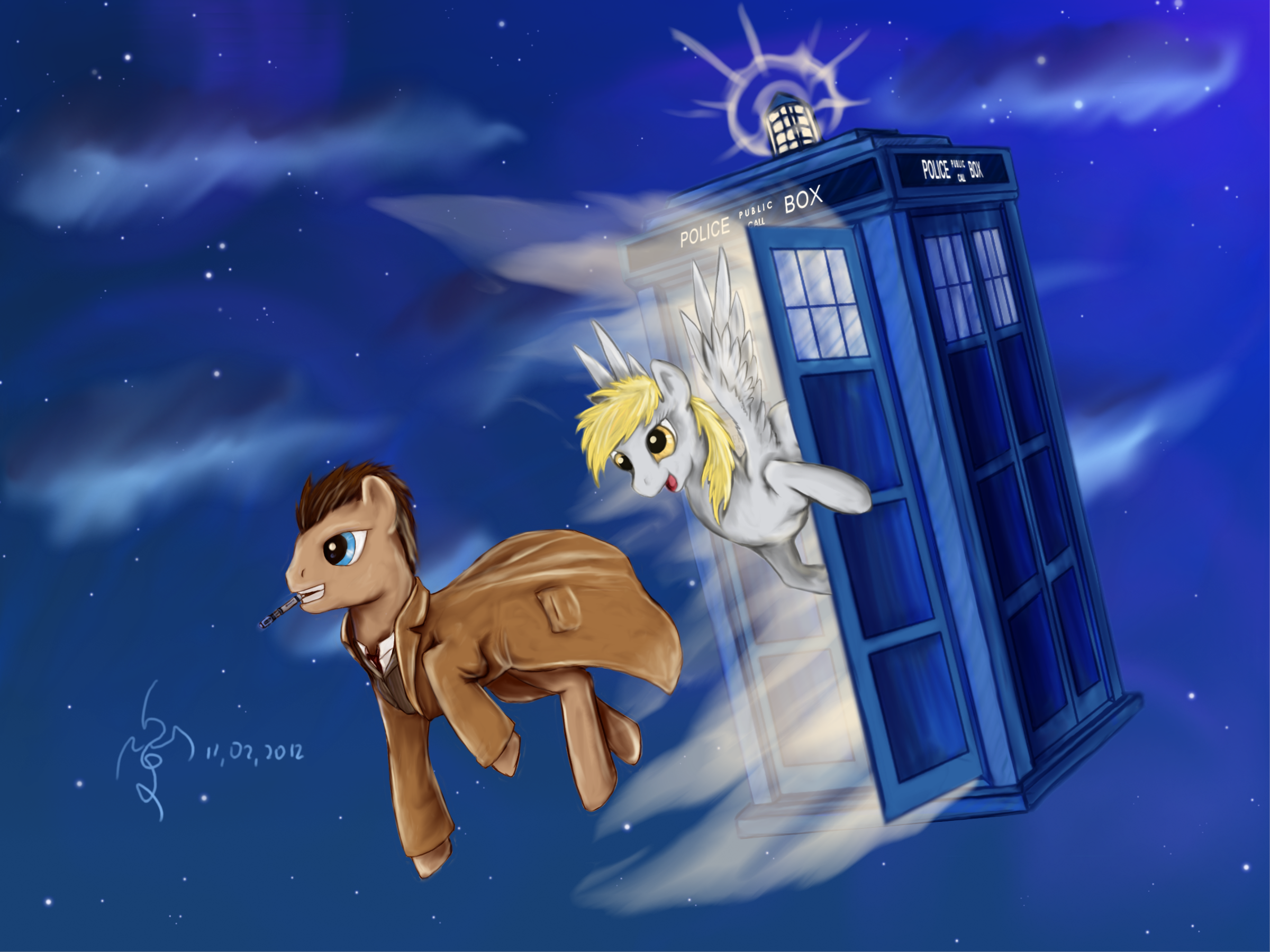 doctor Whooves time to adventure by Dalagar
