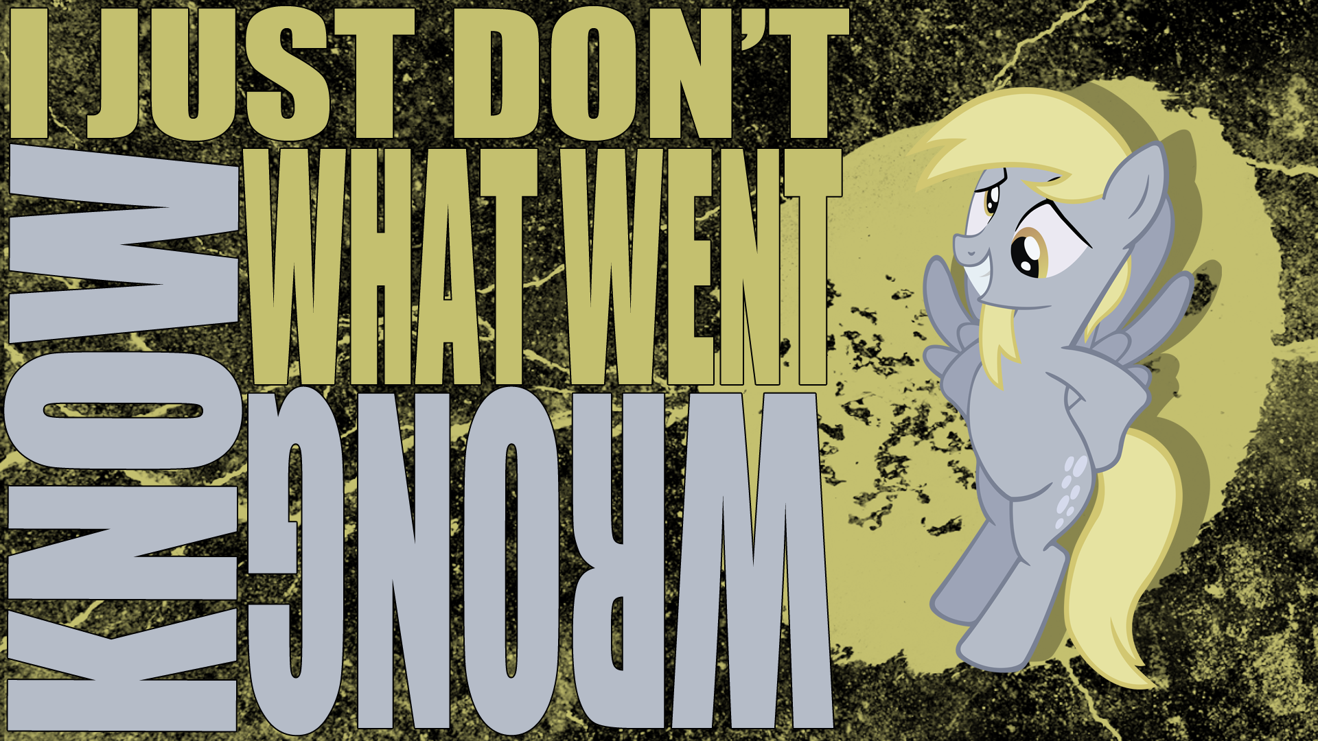 Just Don't Know What Went Wrong - Derpy Wallpaper by cradet