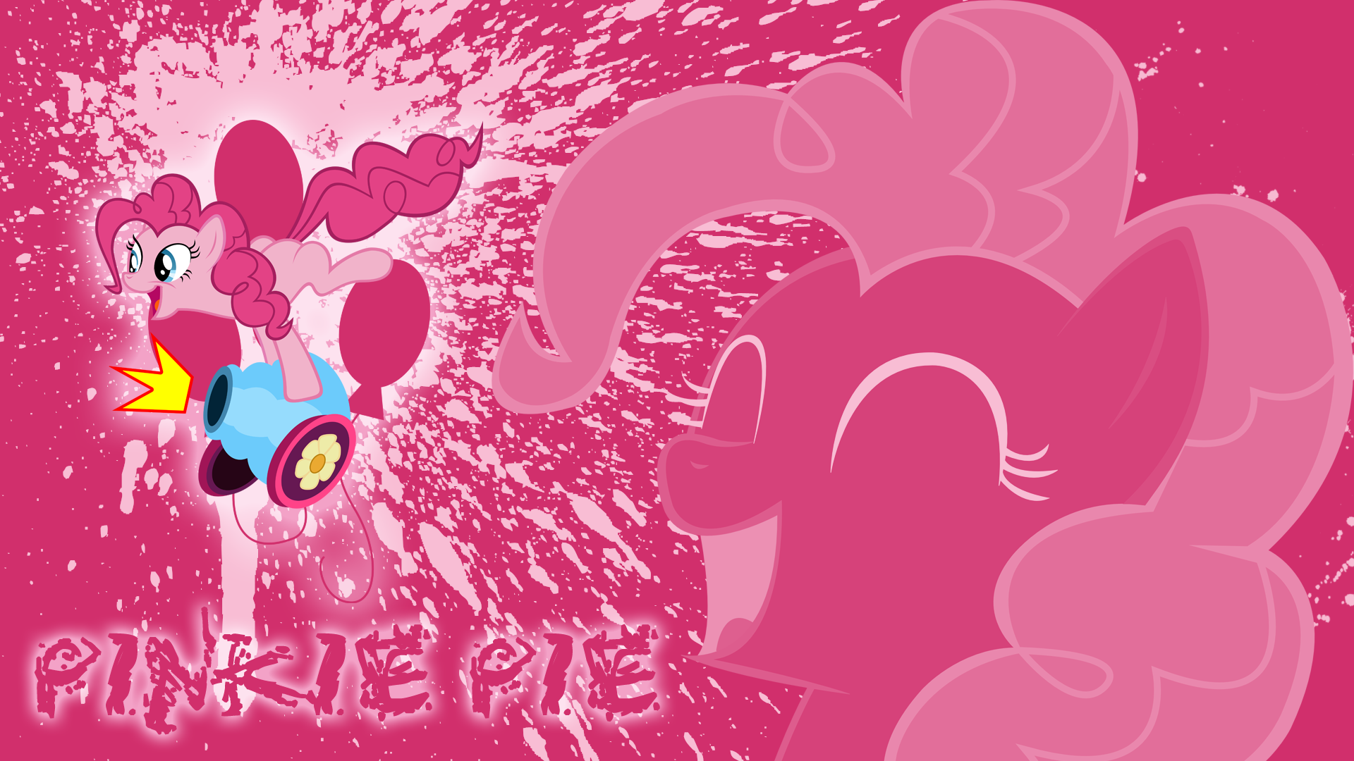 The Party has Boomed! - Pinkie Pie Wallpaper by cradet
