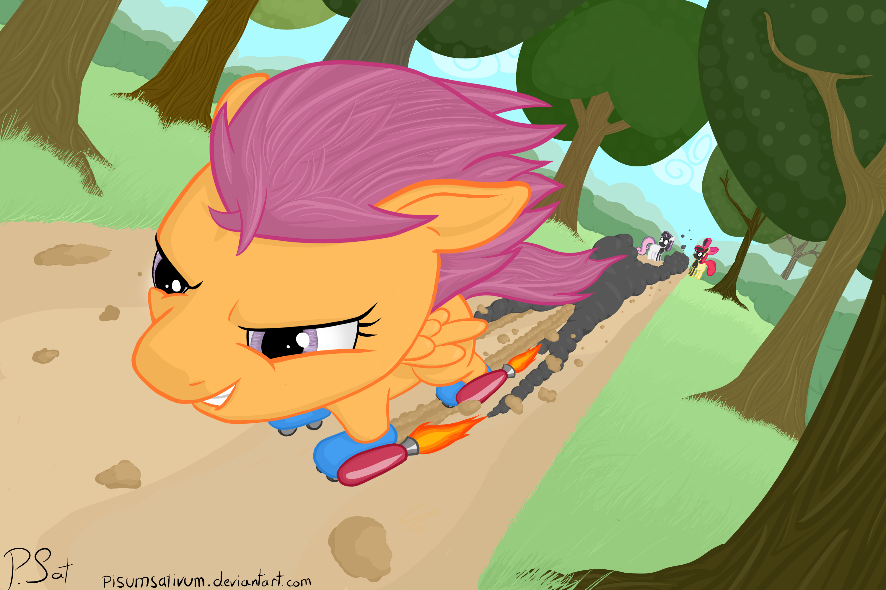 Cutie Mark Crusader Rocket Skate Racers by PisumSativum