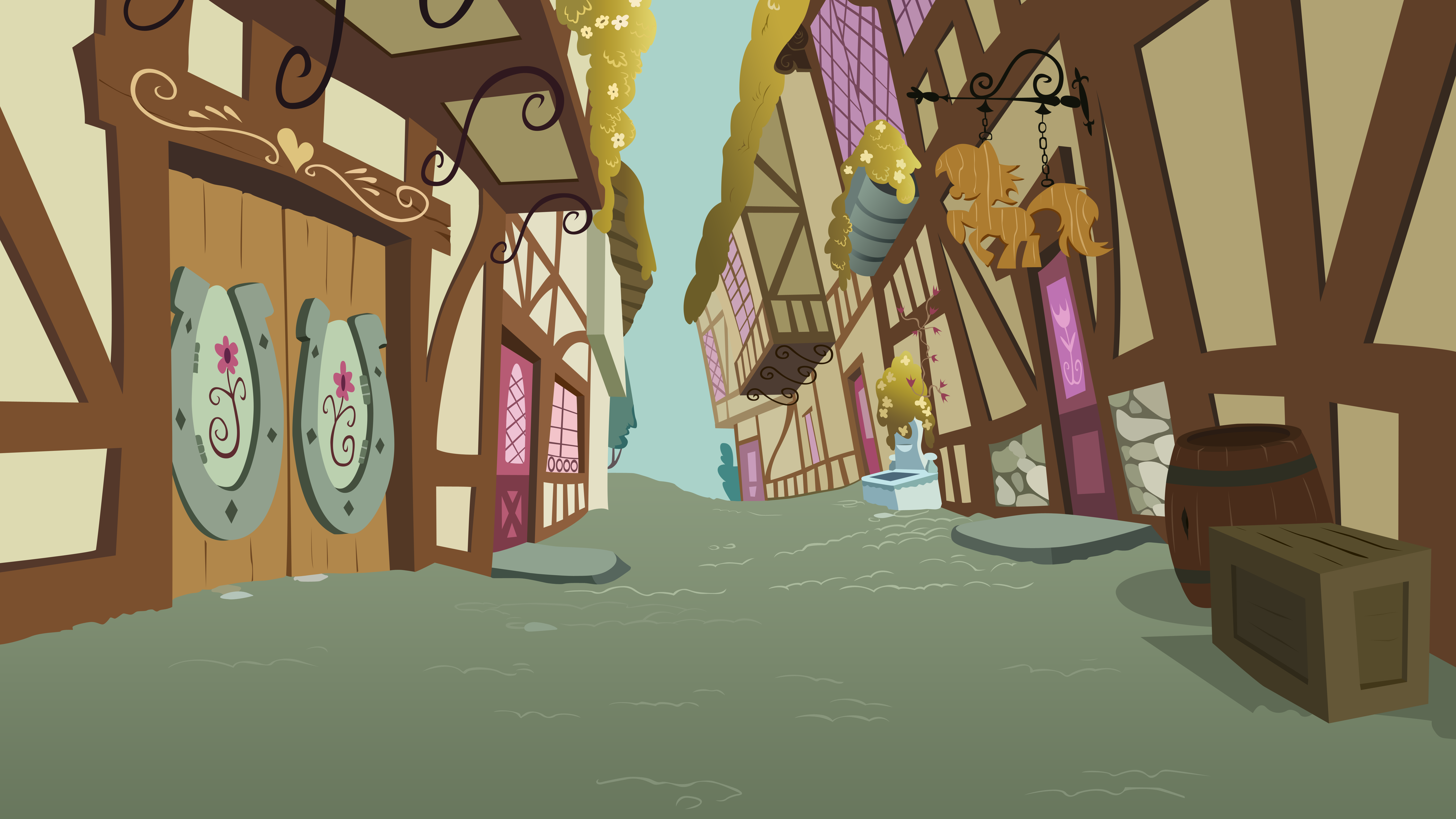 Ponyville Street 1 by BonesWolbach