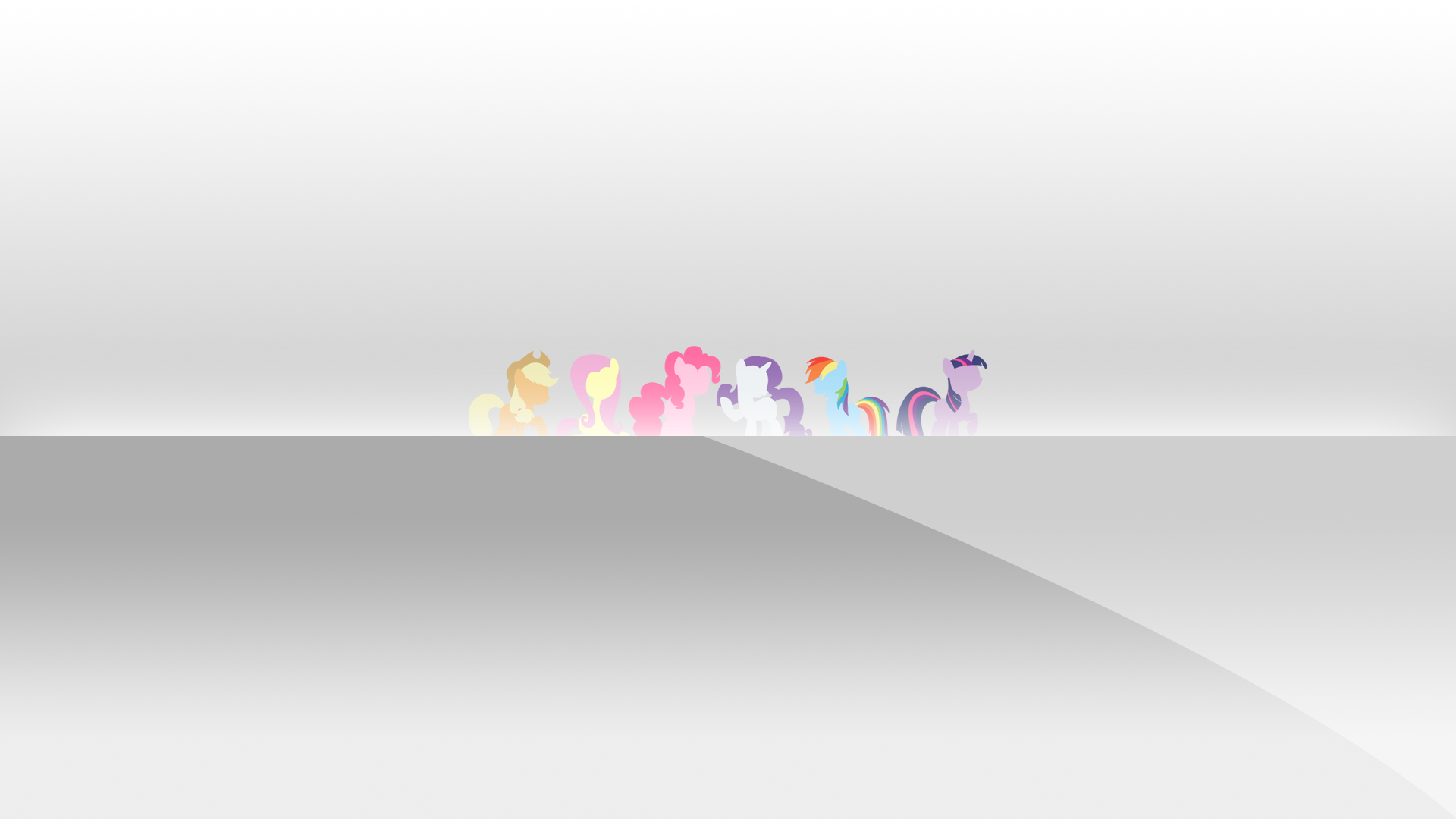 Mane 6 Minimal Wallpaper by MyLittleVisuals