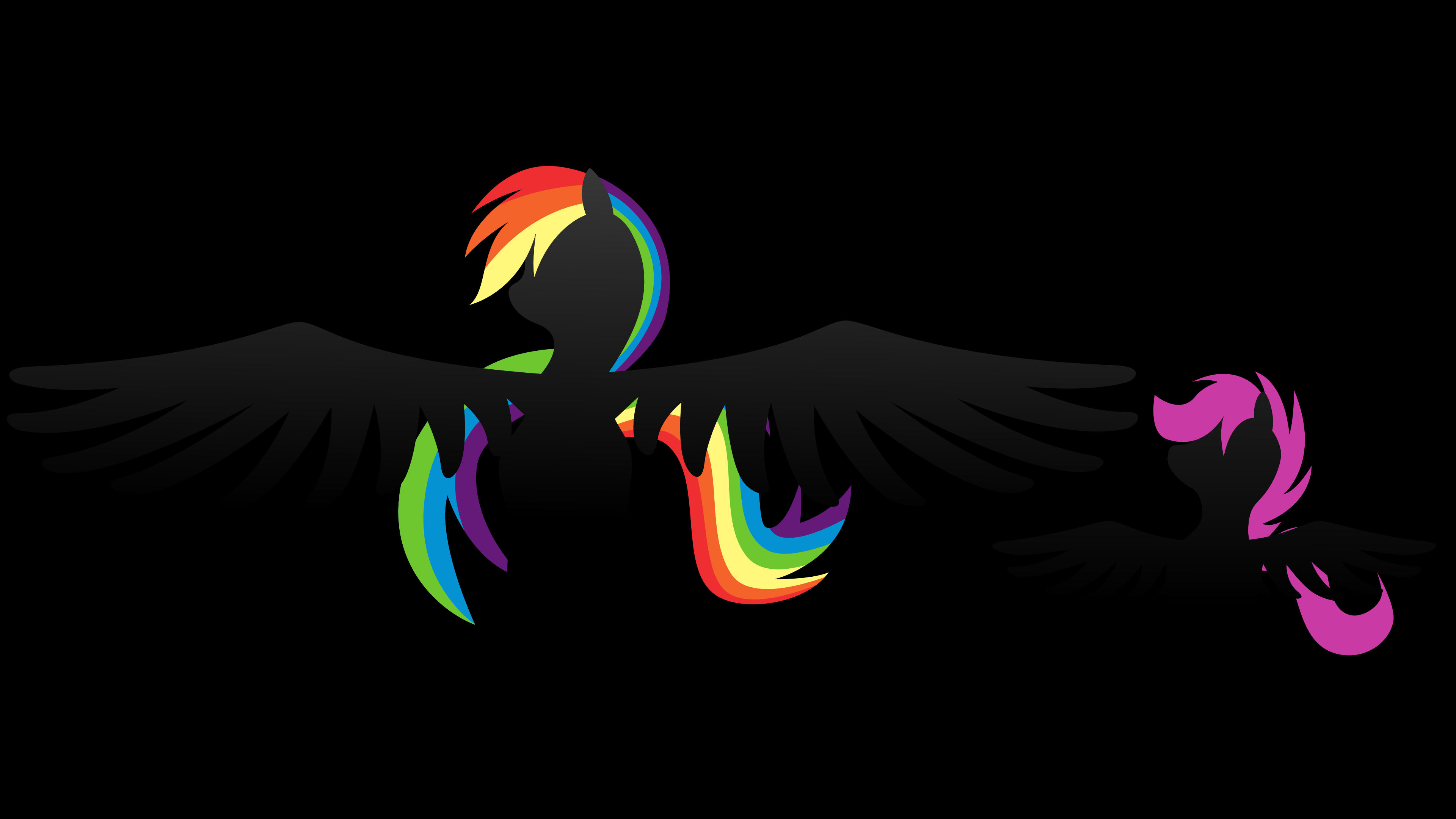 Rainbow Dash Wallpaper with Scootaloo by klaxa