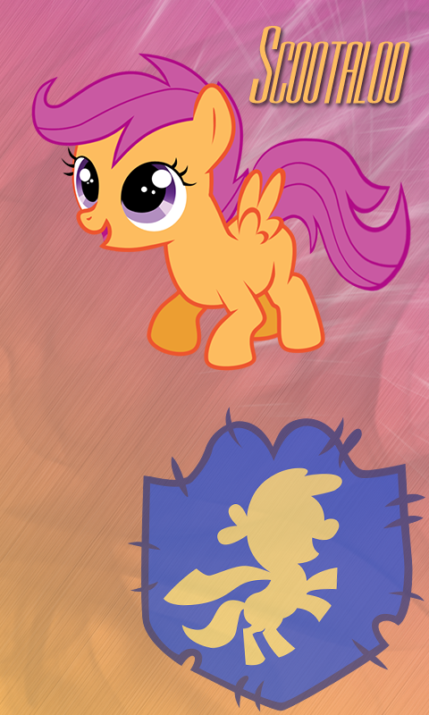 Scootaloo Win7 Phone BG by Tecknojock