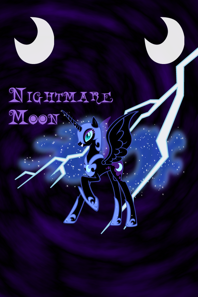 Nightmare Moon Iphone BG by Tecknojock