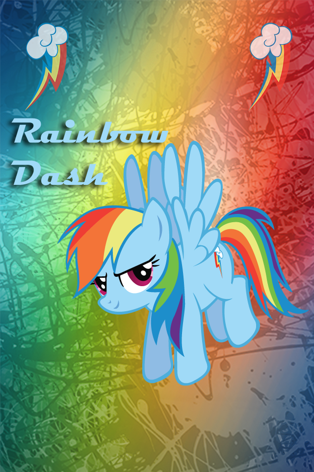 Rainbow Dash Iphone BG by Tecknojock