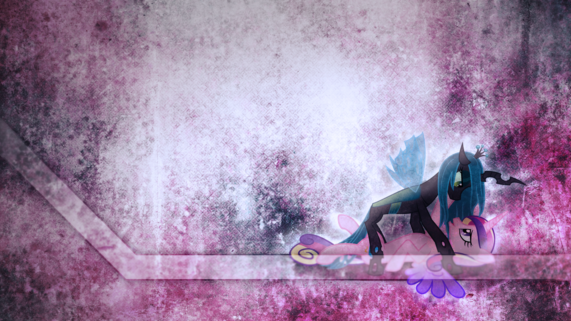 Request: Chrysalis and Cadance Wallpaper by SandwichDelta