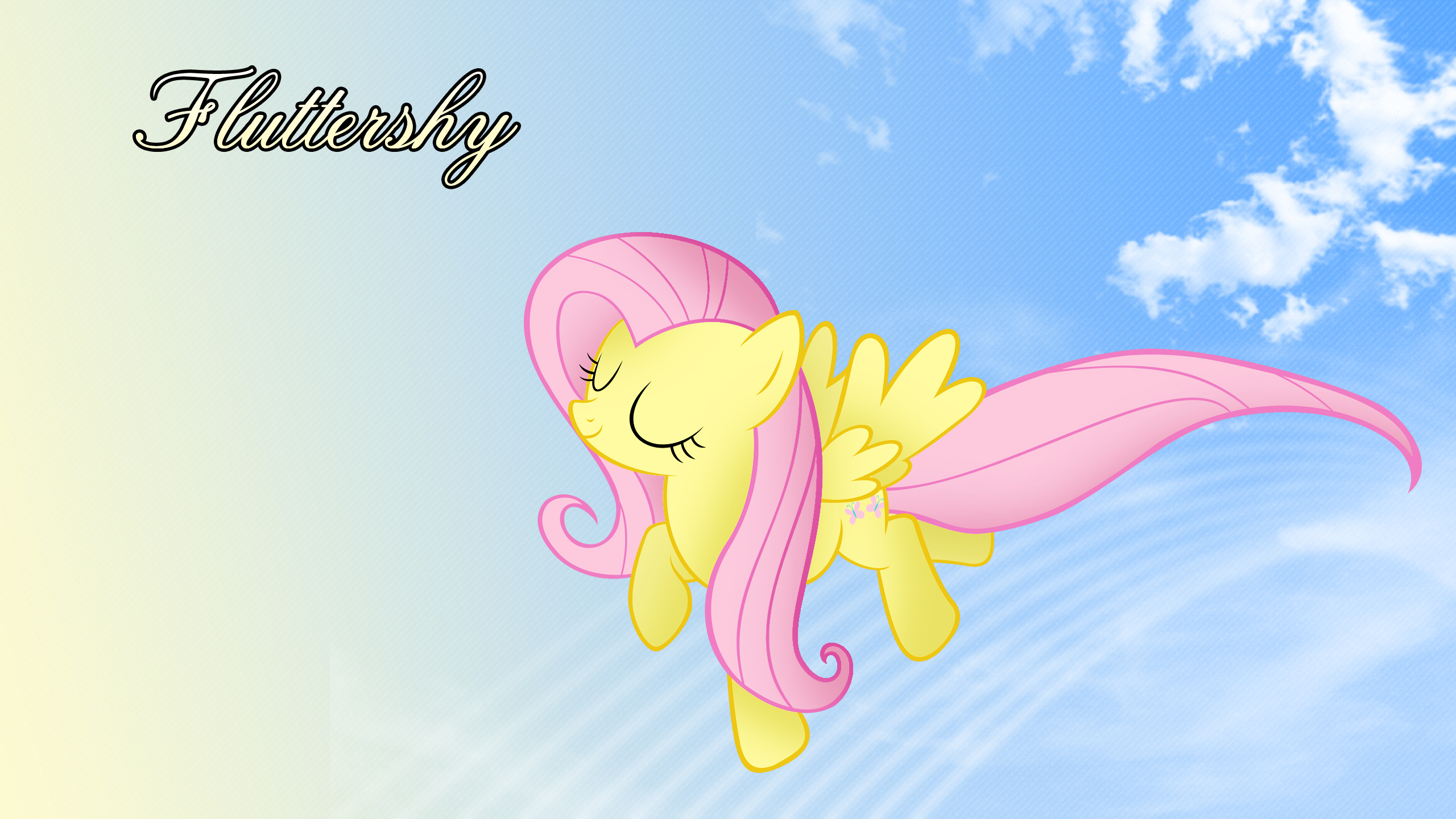 Fluttershy's Sunny stroll Wallpaper by ALoopyDuck