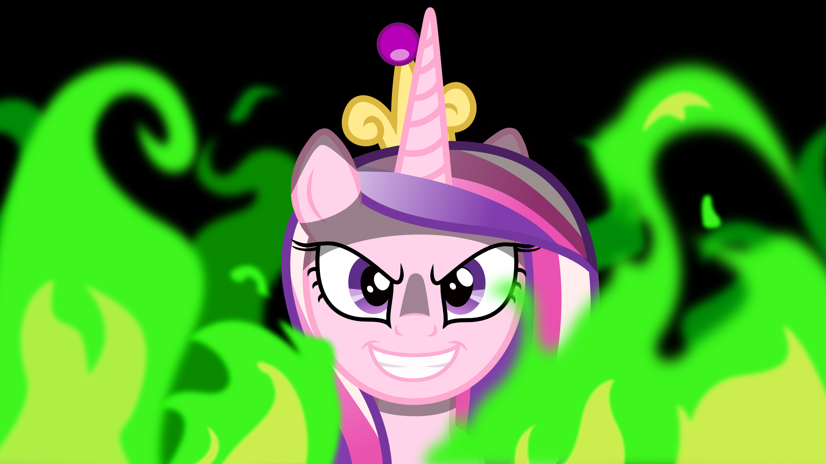 Evil Cadence in Flames wallpaper by MyLittlePinkieDash