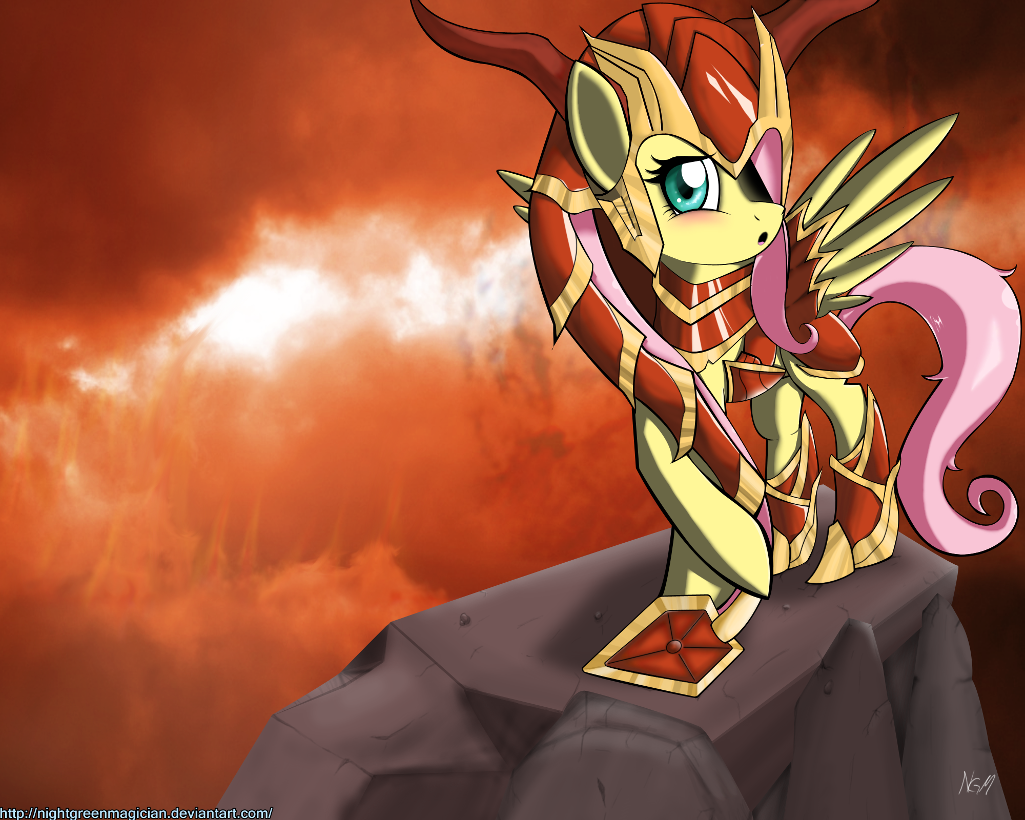 Fluttervana the half dragon by NightGreenMagician