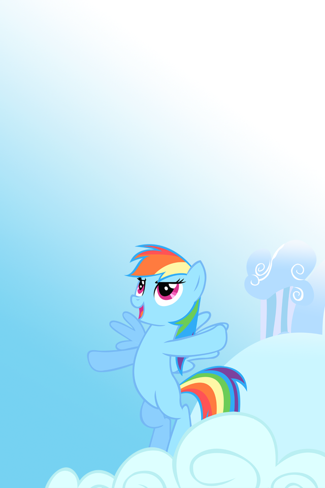 Rainbow Dash Cloud Leap iPod/iPhone Wallpaper by AlphaMuppet