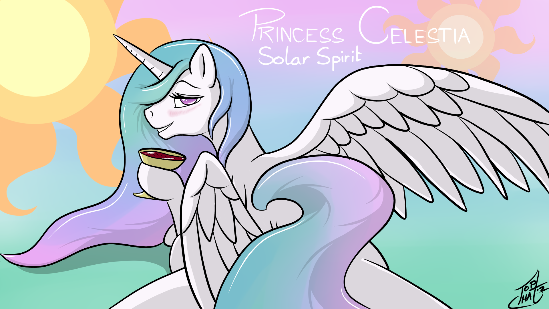 Princess Celestia - Wallpaper by TLATopHat