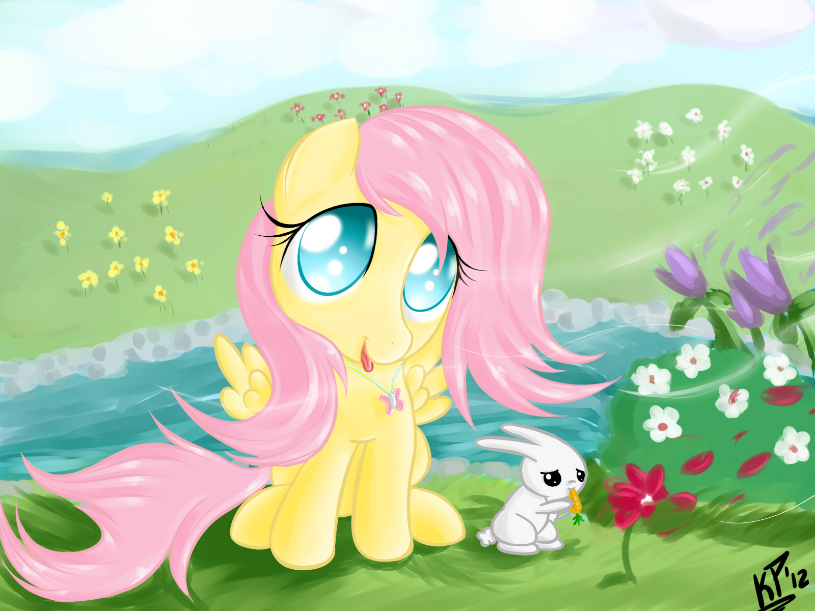 Fluttershy Filly by KinkiePied