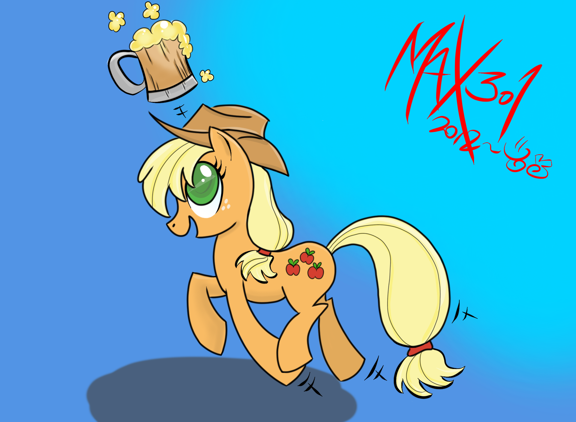 Applejack and Cider by max301