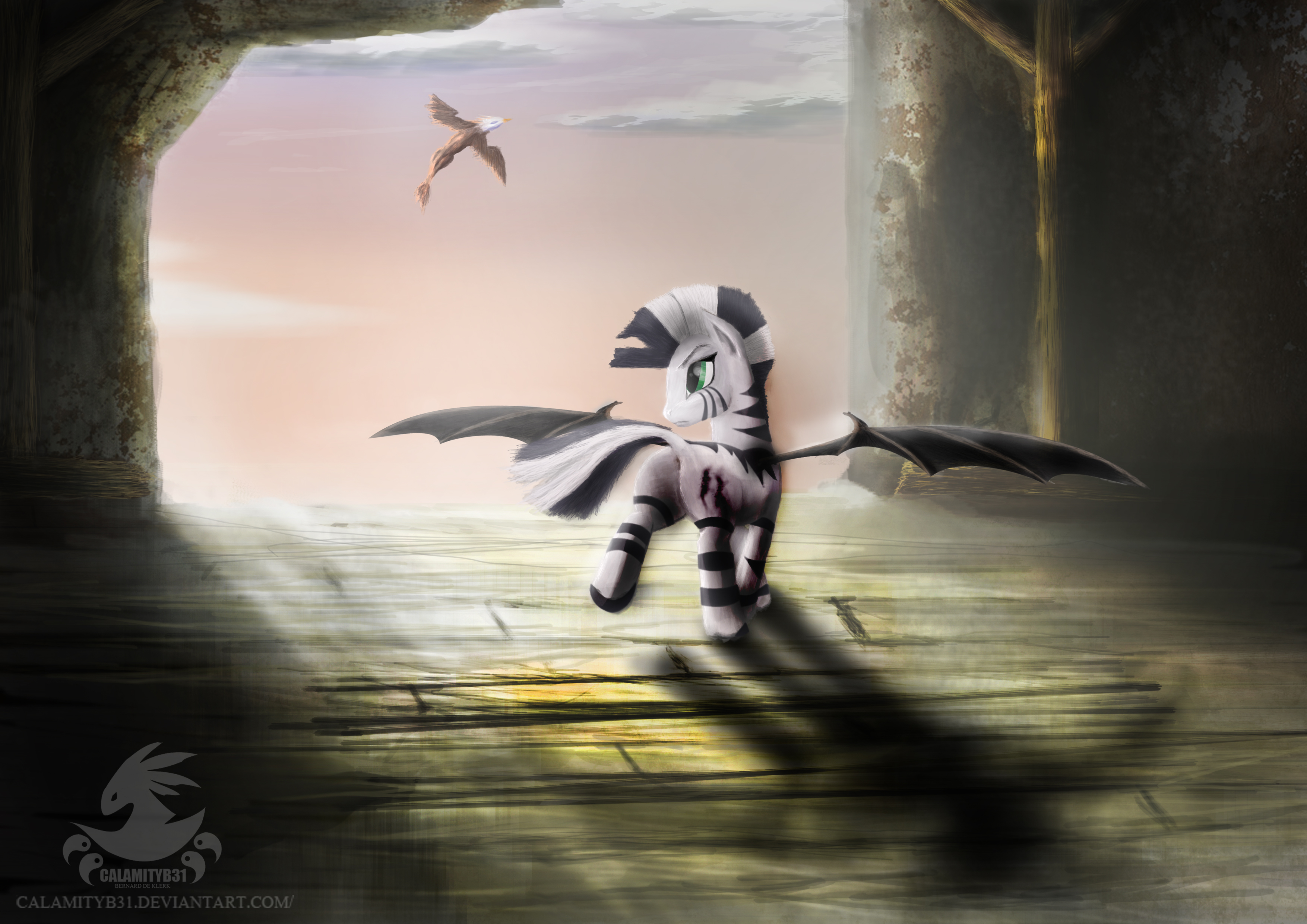 Xenith Pursuing Stern {Batwings} by CalamityB31