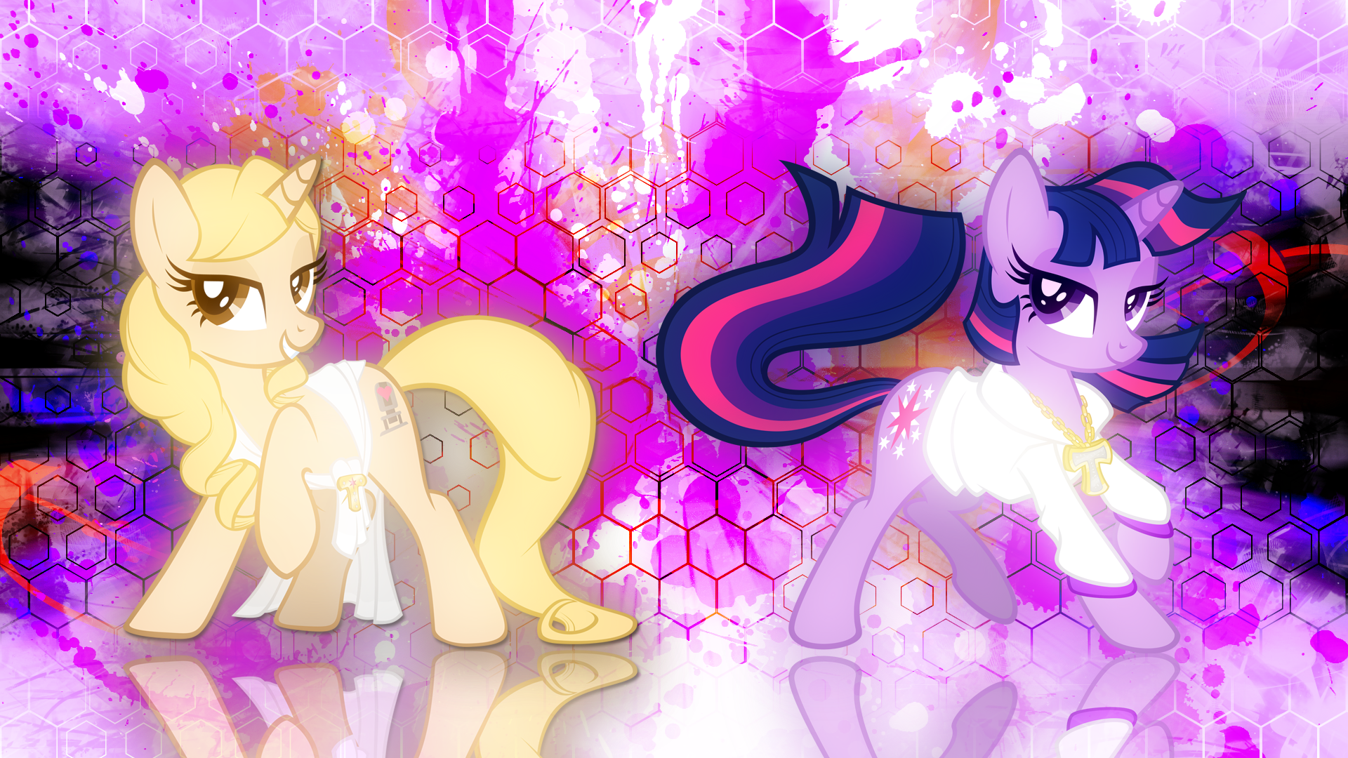 Taralicious and Twilightlicious Wallpaper by EnemyD, johnjoseco, Lysok and tygerbug