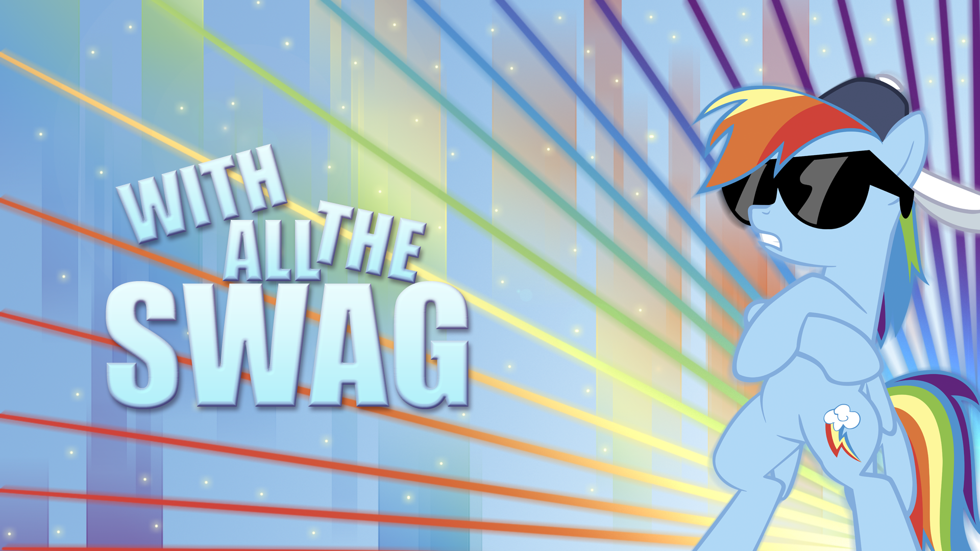 'With All The SWAG' Rainbow Dash Wallpaper by BlueDragonHans