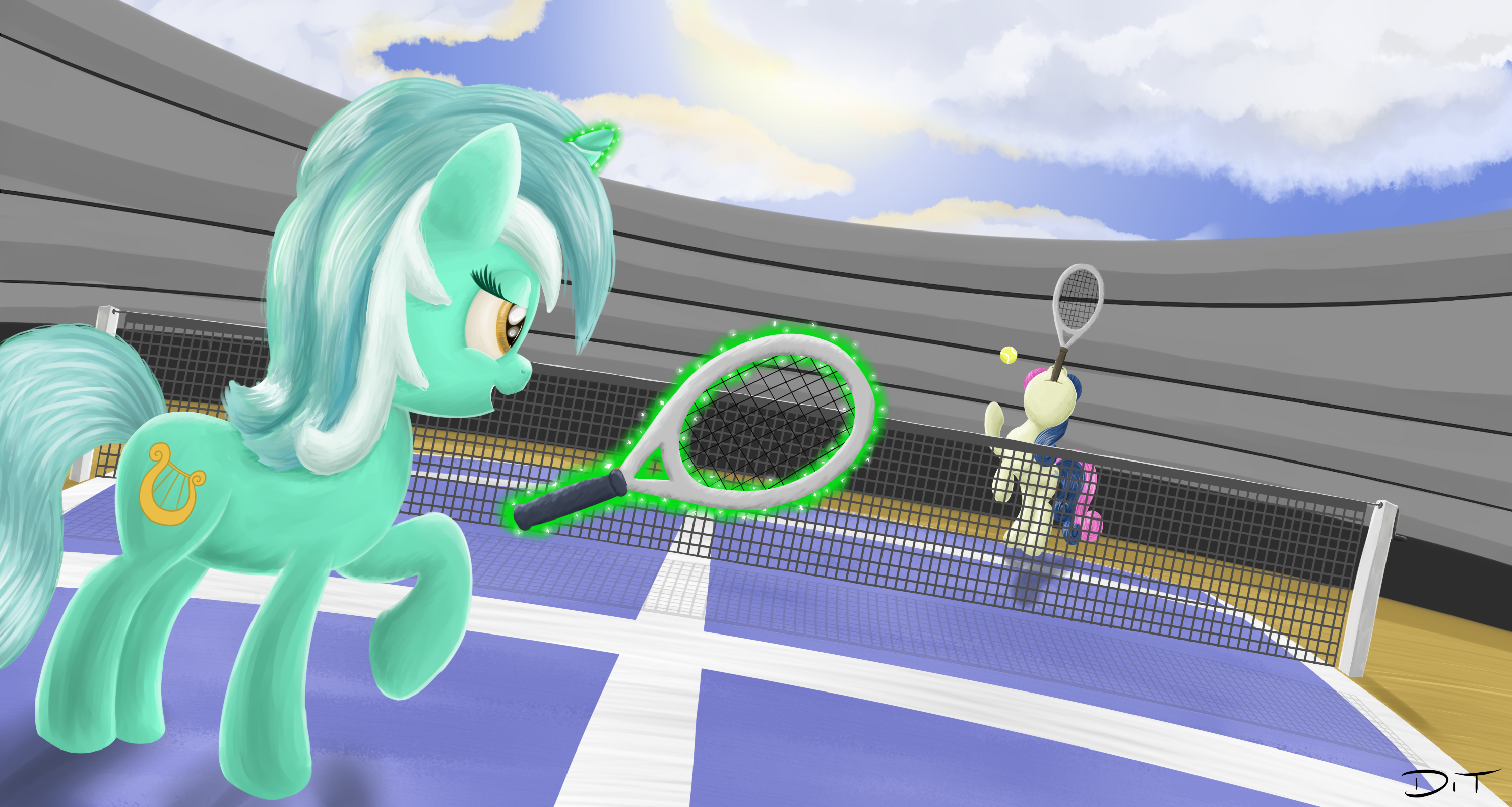 Lyra and Bon Bon at Wimbledon by Denial-is-Tragic