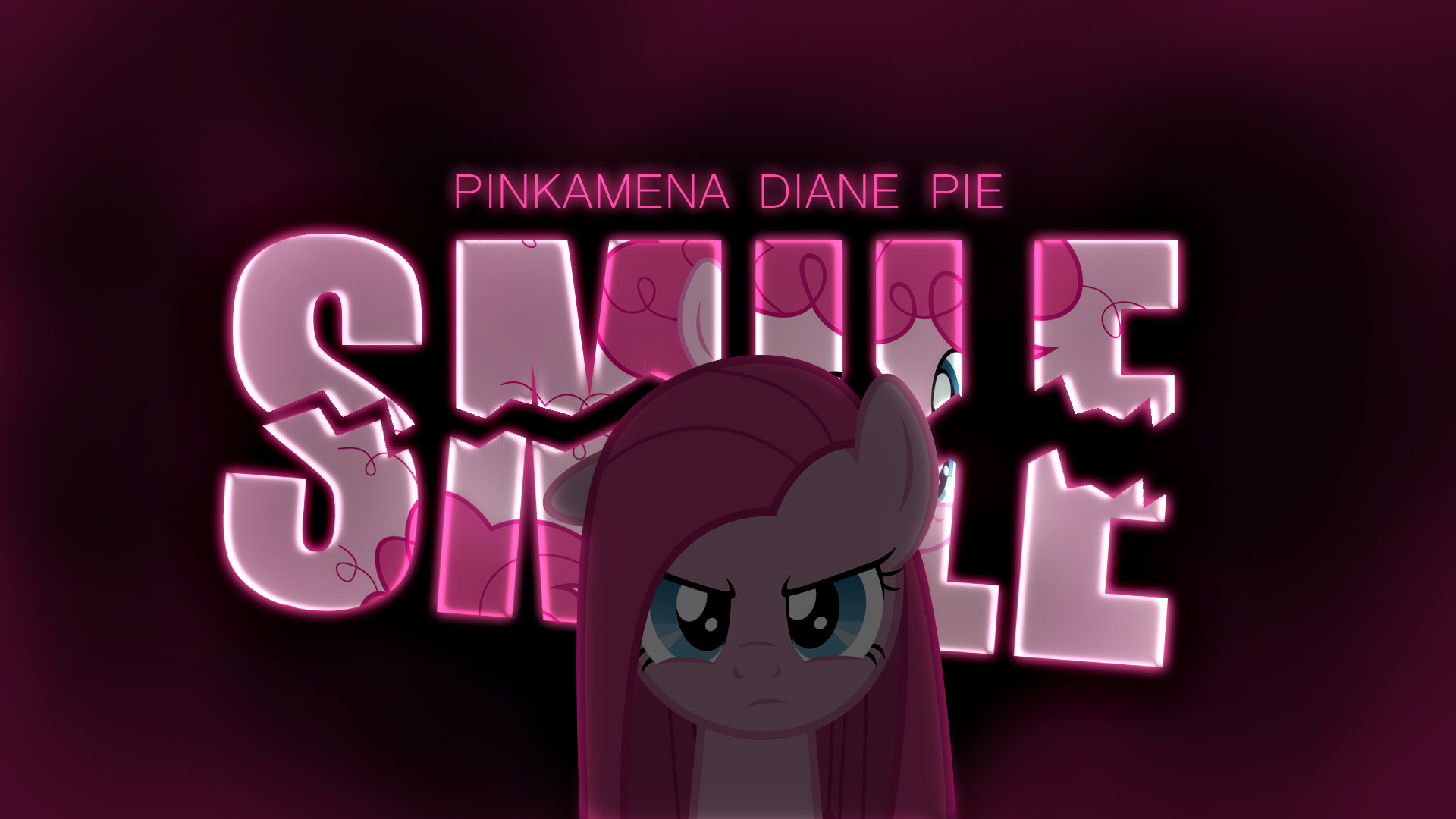 Smile? Pinkamena Not Smile by Xtrl