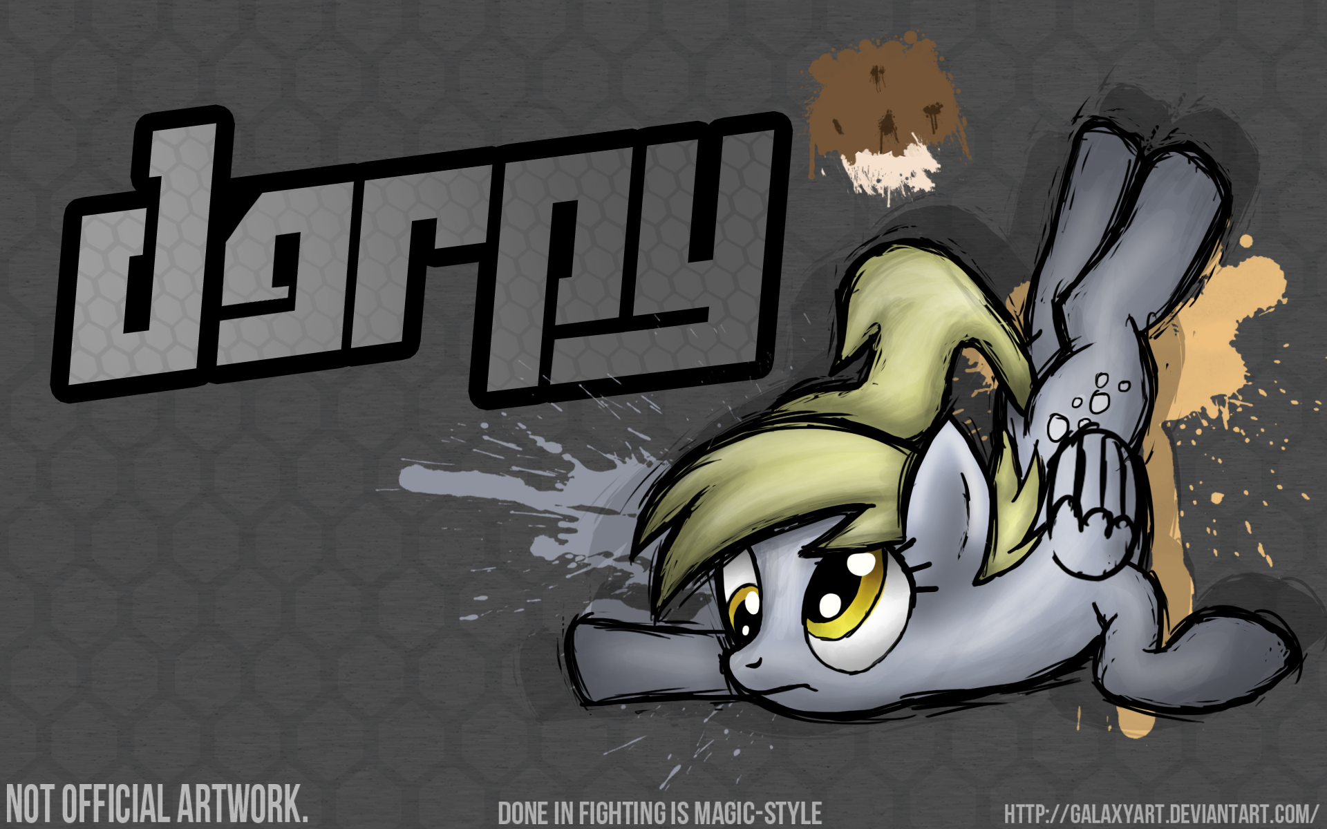 Fighting is Magic - Derpy Hooves *Commission by Galaxyart