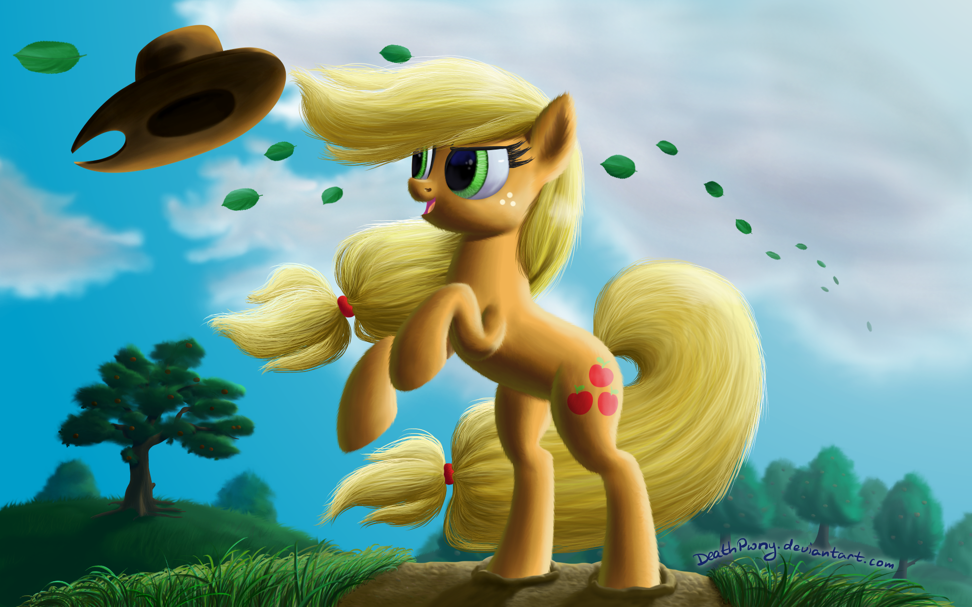 Windy Mane Applejack by DeathPwny