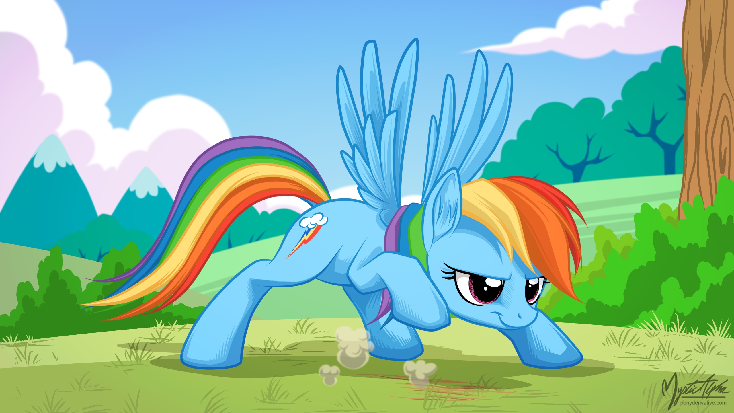 Rainbow Dash - Get Set 16:9 by mysticalpha