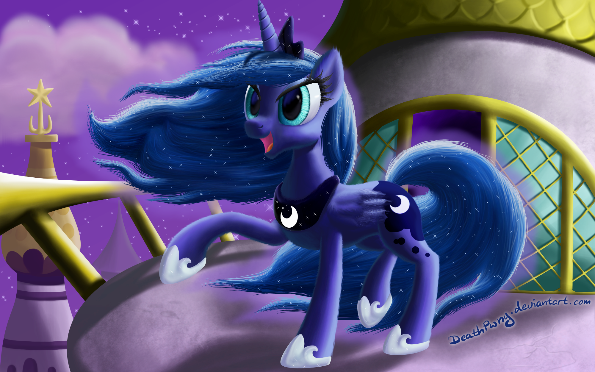 Windy Maned Luna by DeathPwny