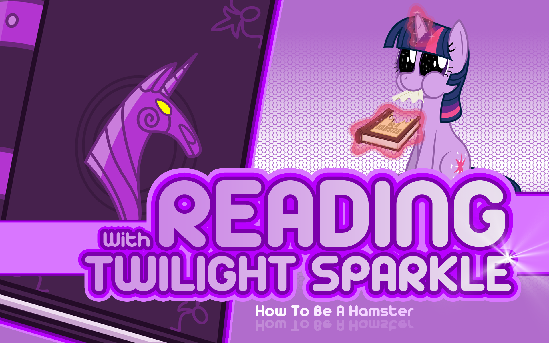 Reading With Twilight Sparkle! by dadio46 and ZuTheSkunk