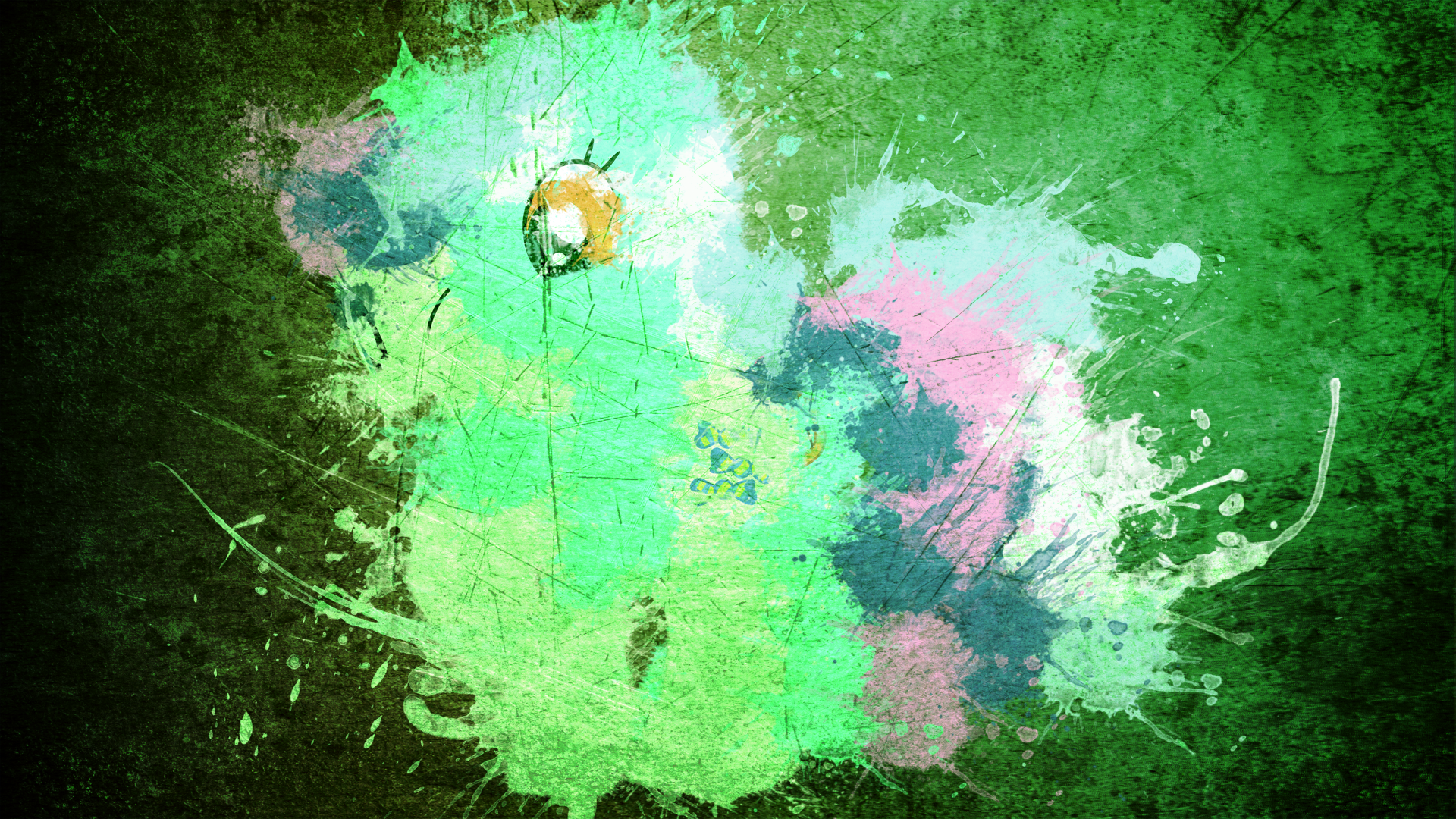 Lyra and BonBon Grunge Wallpaper by Tzolkine