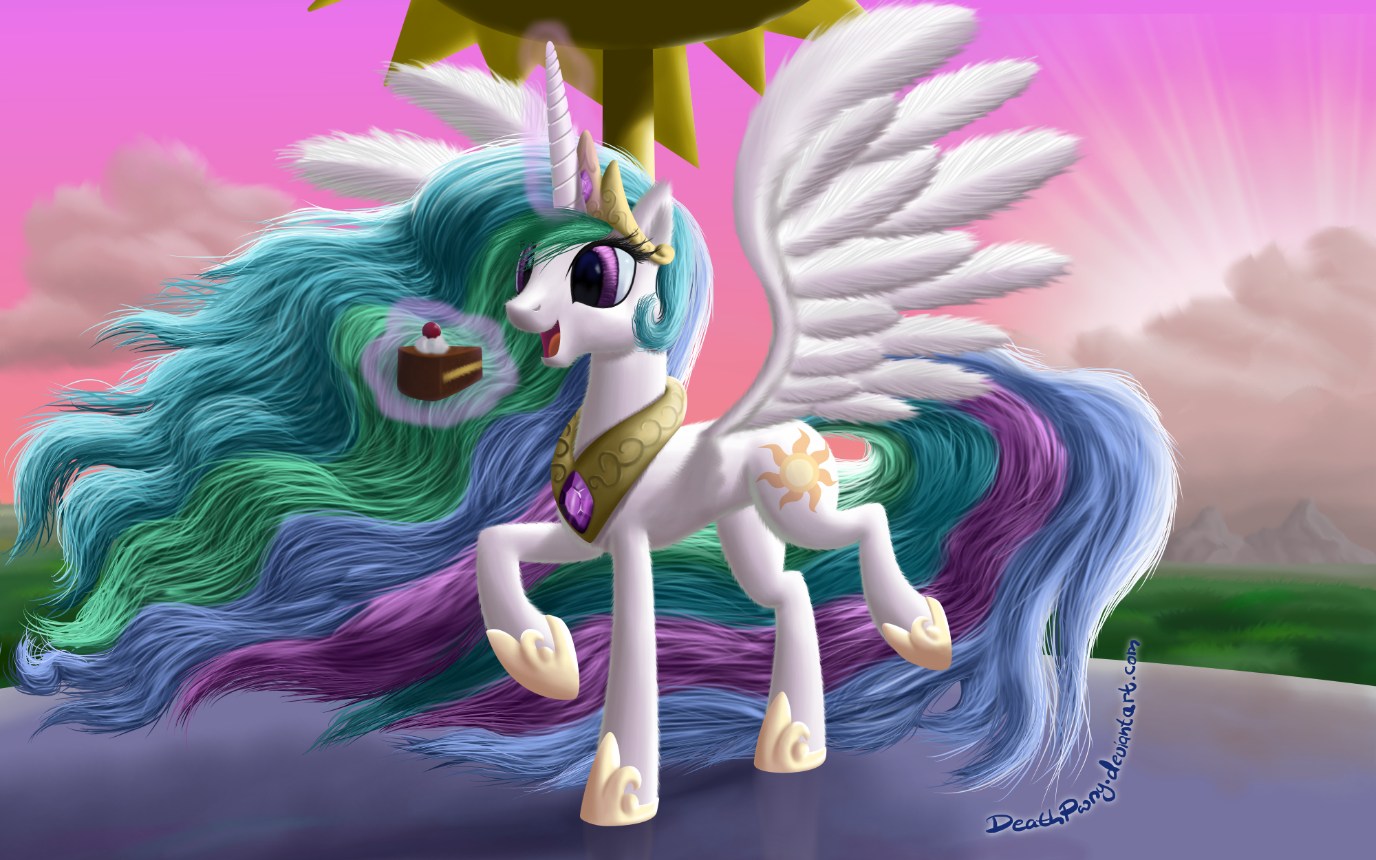 Windy Mane Celestia by DeathPwny