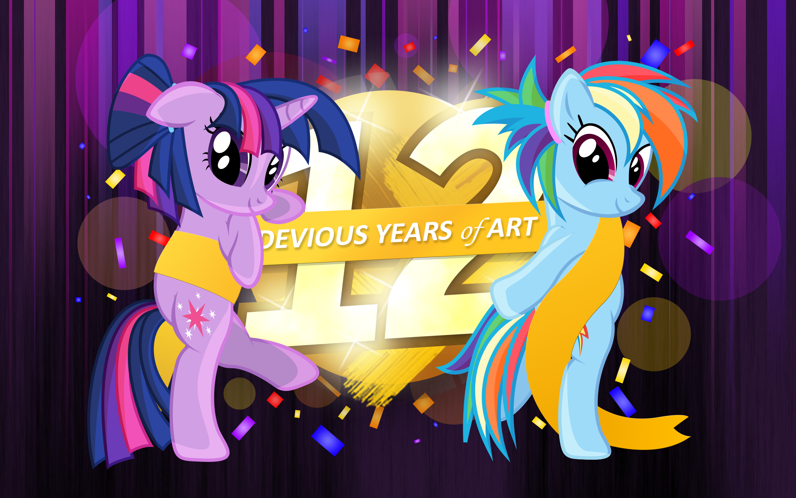 12th dA b-day wallpaper pack by NightmareMoonS