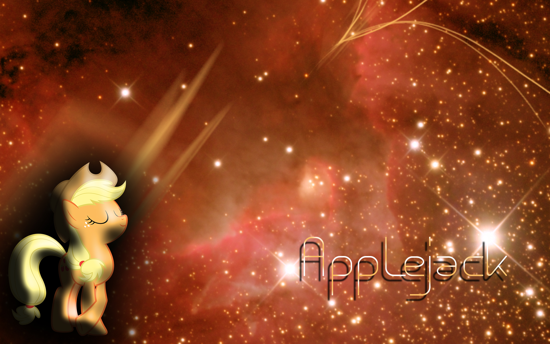 Applejack Wallpaper (larger edition) by Woodyz611