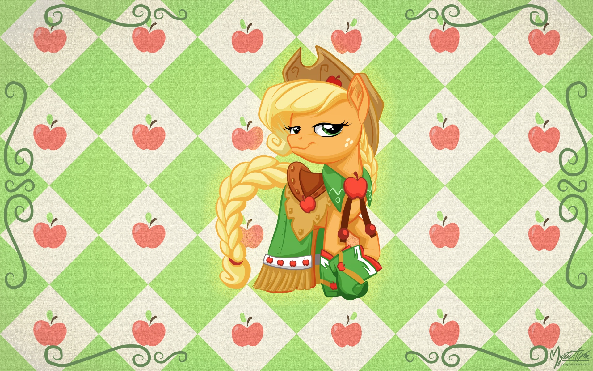Applejack in Gala Dress by mysticalpha