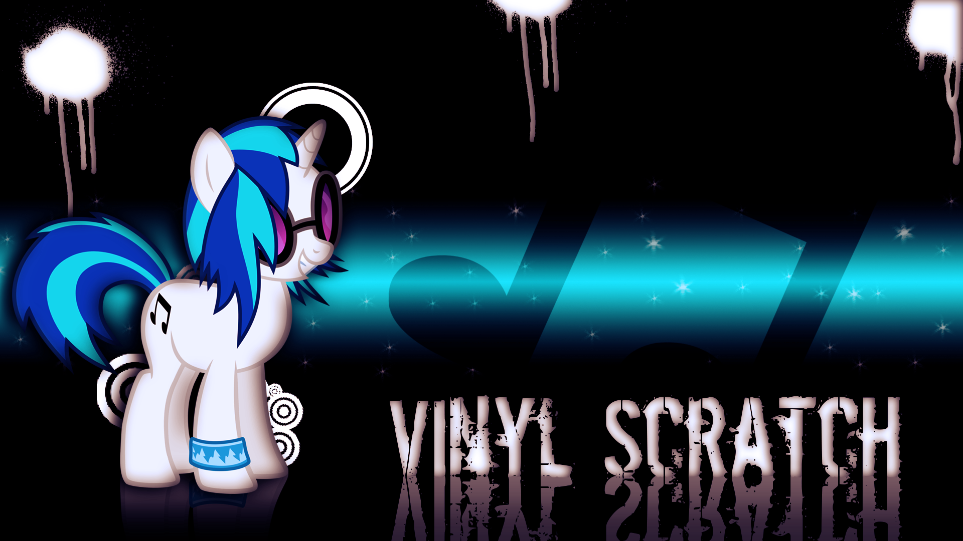 Vinyl Scratch by JustaninnocentPony and Llssn