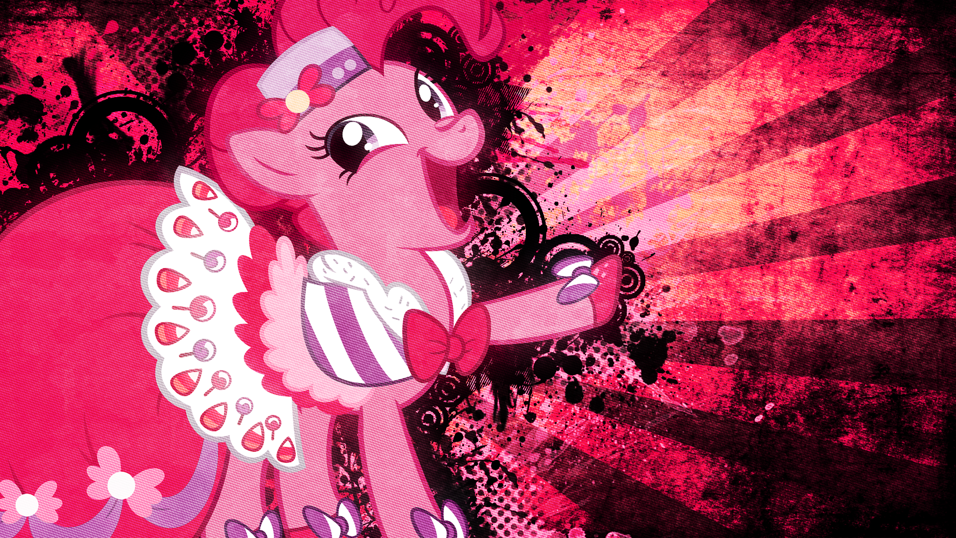 Gala Pinkie Pie Grunge Wallpaper by Tzolkine
