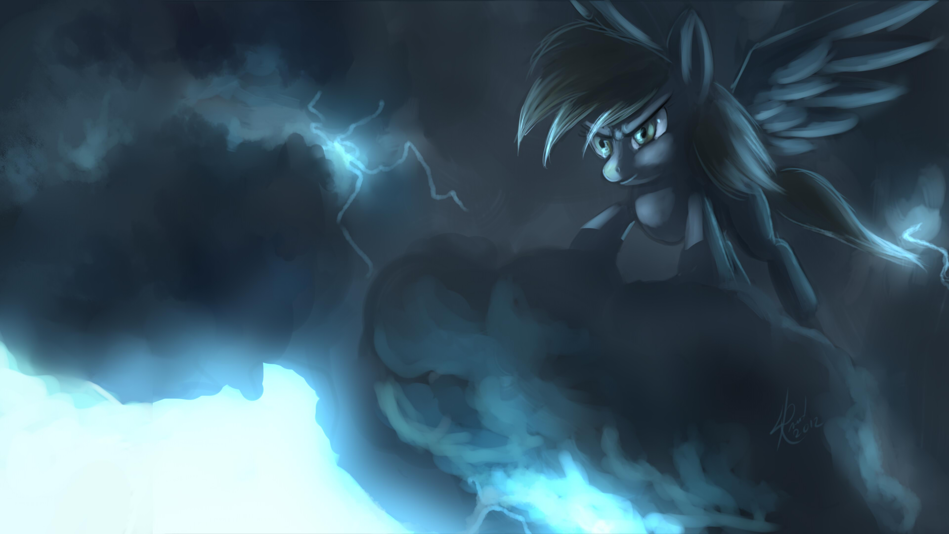 Thunder Derpy Wallpaper by Raikoh-illust