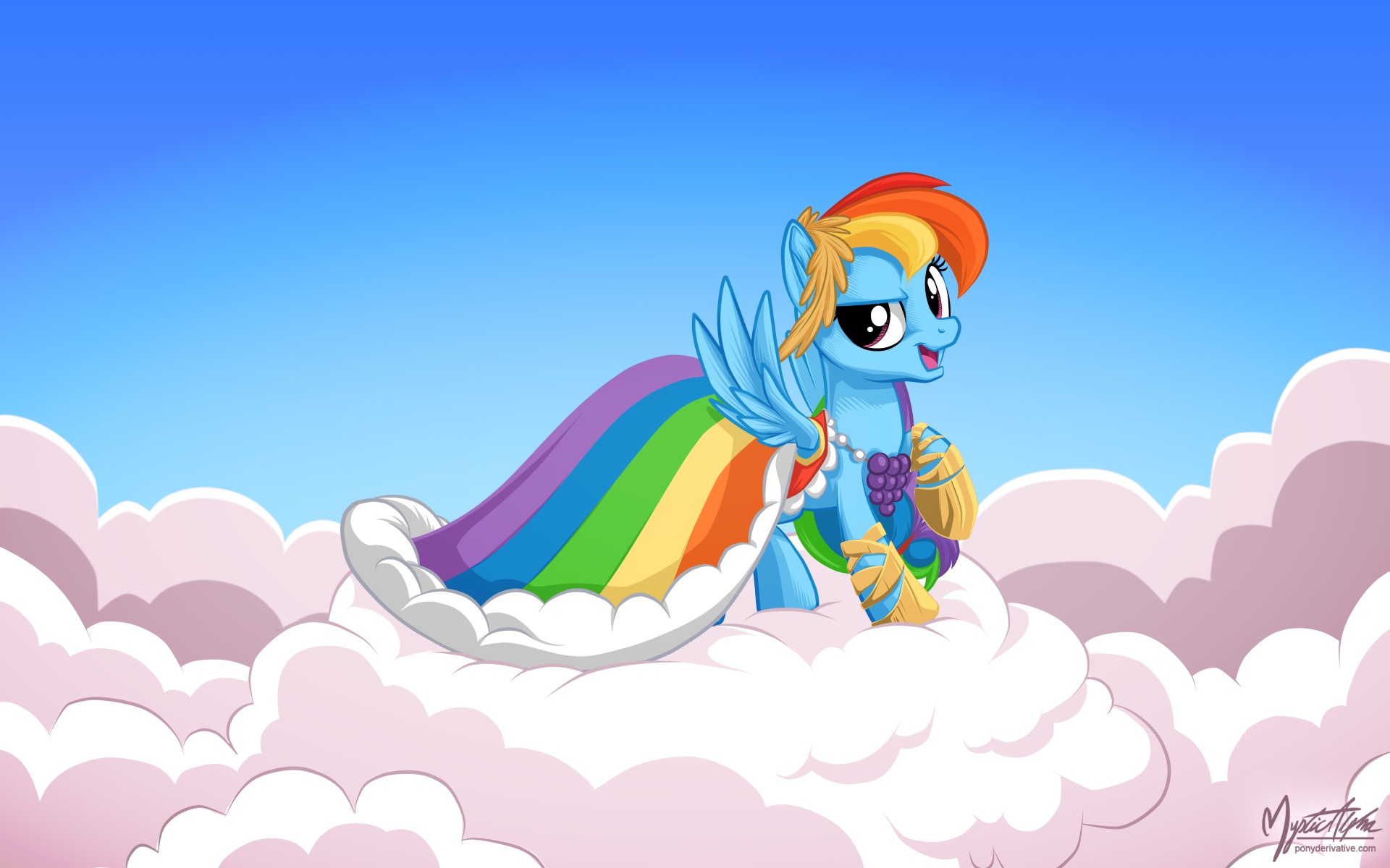 Rainbow Dash in Gala Dress by mysticalpha