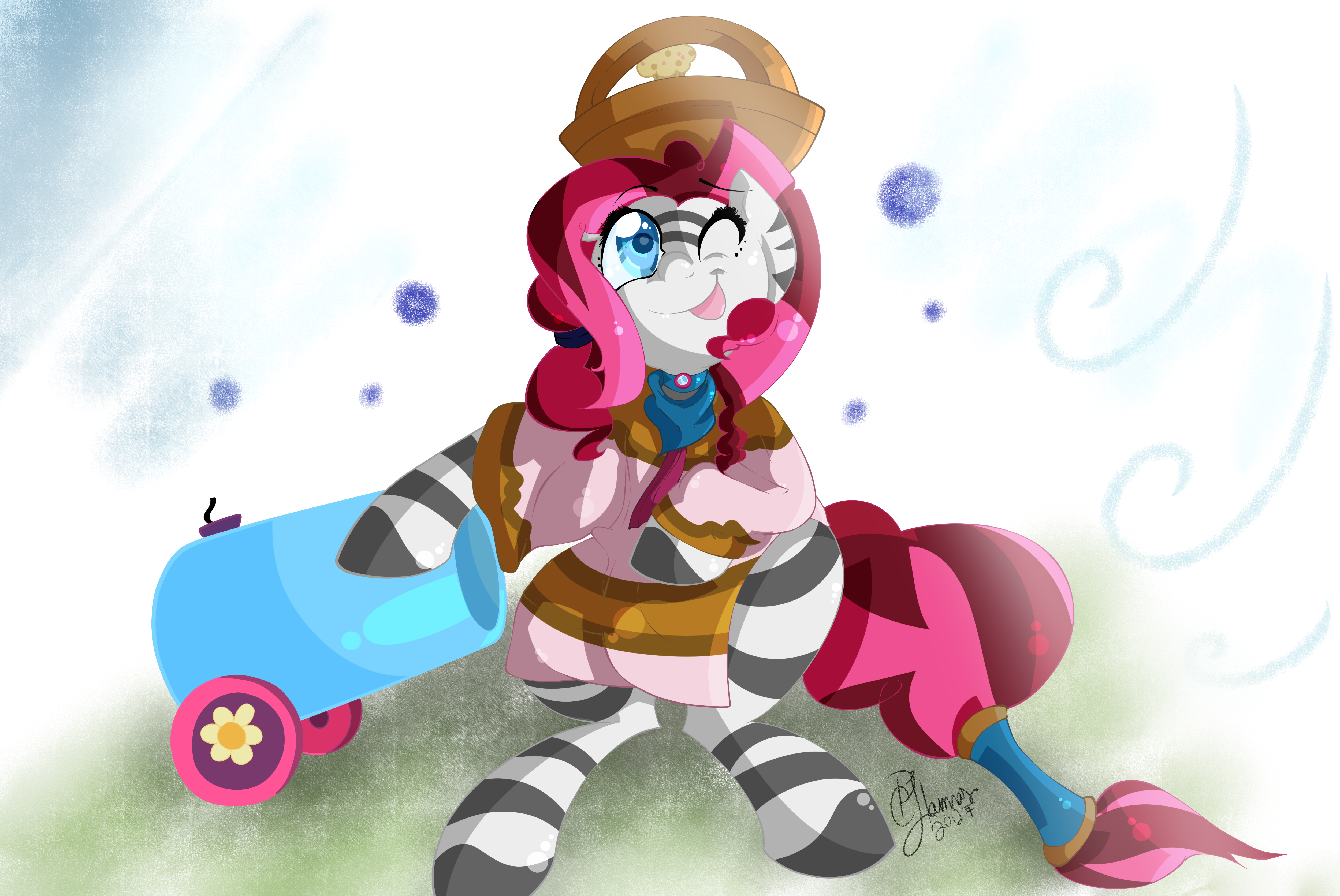 Zebra Pinkie Pie by LlamasWithKatanas