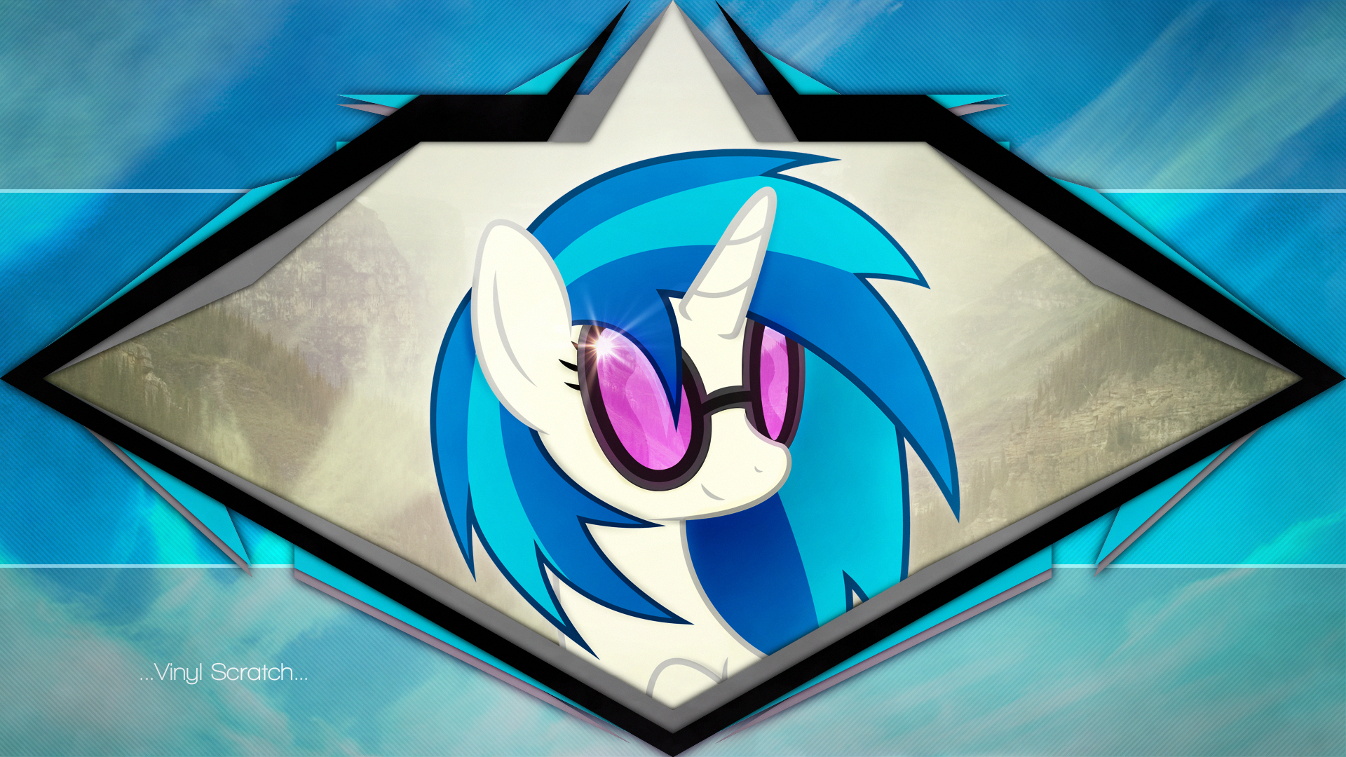 Wallpaper ~ Vinyl Scratch. by Celysus and Mackaged