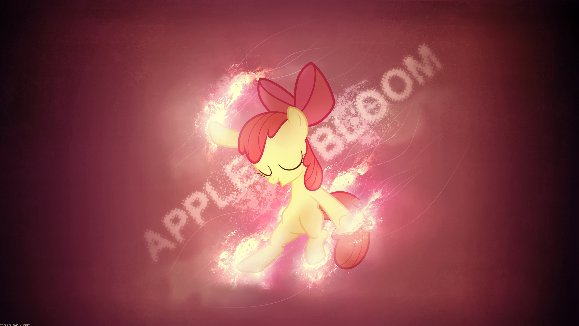 Applebloom dancing (Wallpaper) by maxmontezuma and Prollgurke