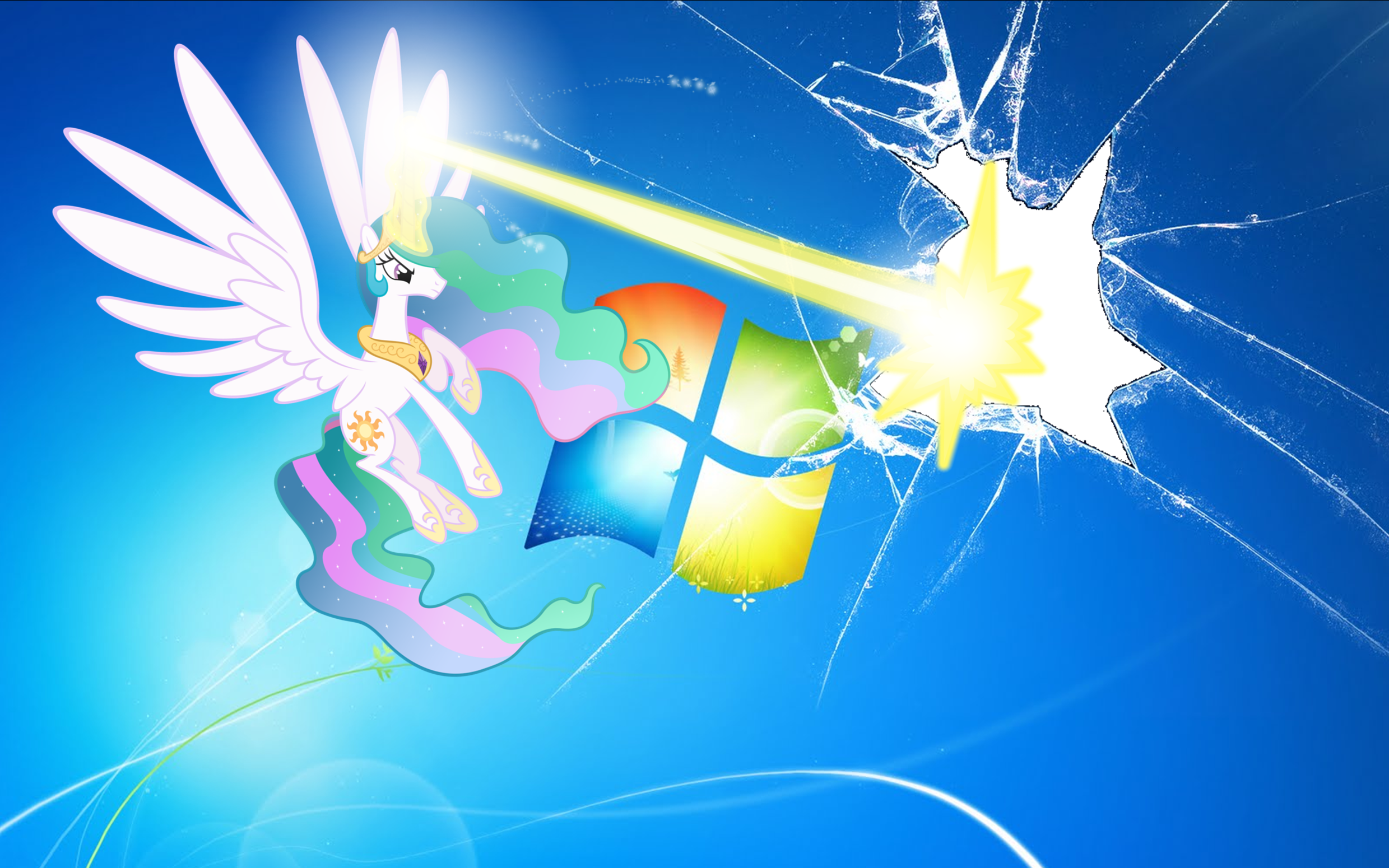 Princess Celestia wallpaper - blasts the screen by nestordc