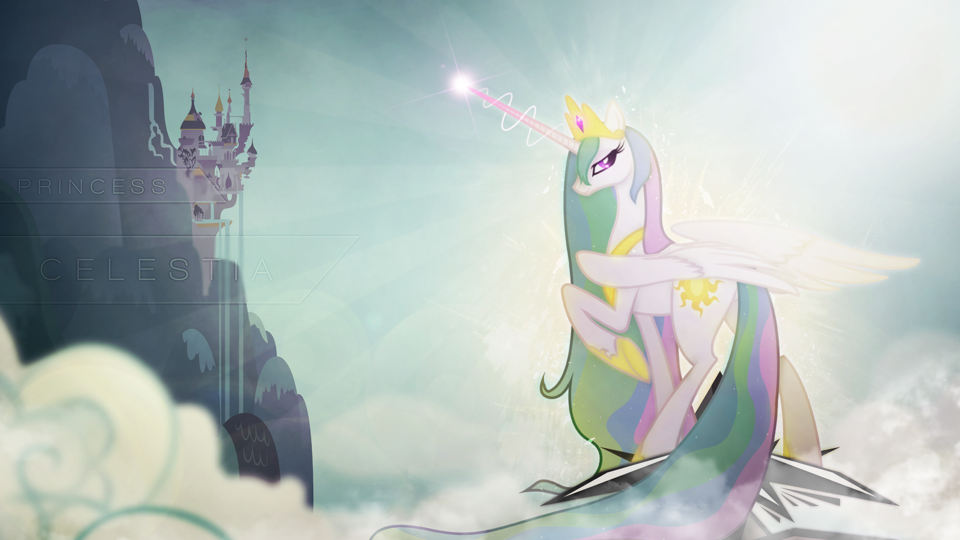 Wallpaper ~ The great Celestia. by emeralddarkness, Mackaged and Qsteel