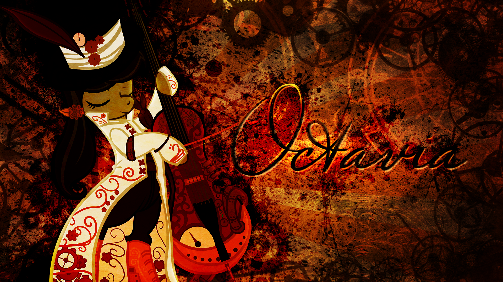 Steampunk Octavia Wallpaper by ObtuseLolcat and Tzolkine