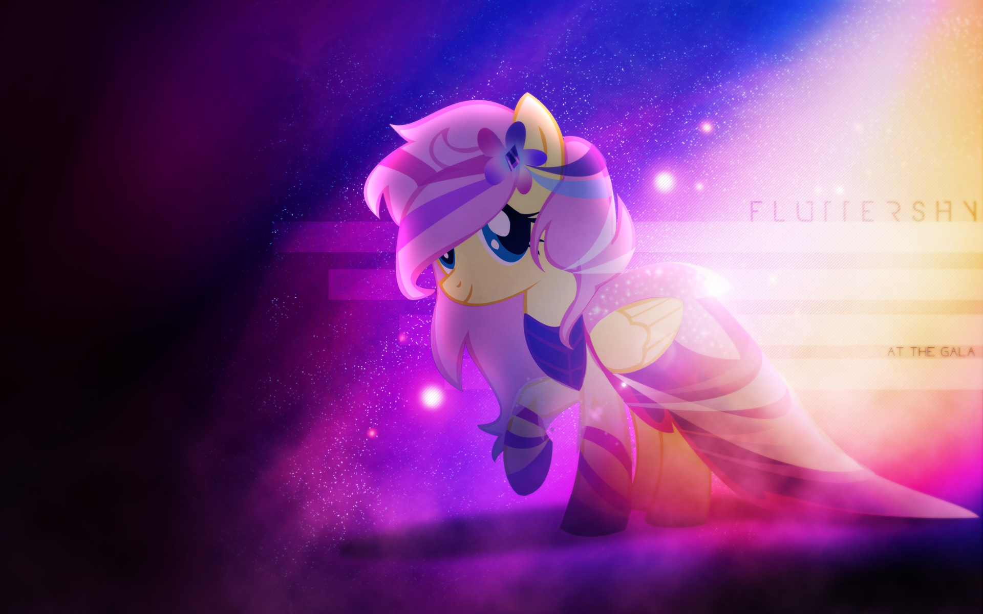At the Gala | Fluttershy [Alternative] by kaninerochkaninungar and Vexx3