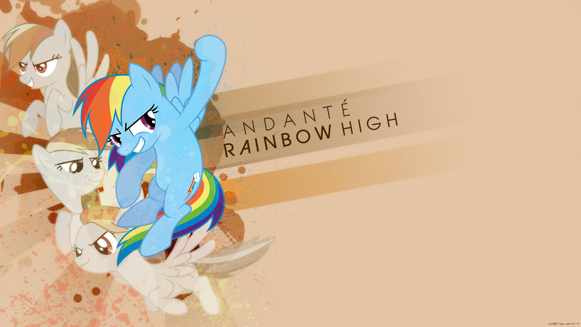 [Cover Art] Andante - Rainbow High (Sepia Version) by DerpLight, Hawk9mm, RedPandaPony, SnowedEarth and StarshineCelestalis