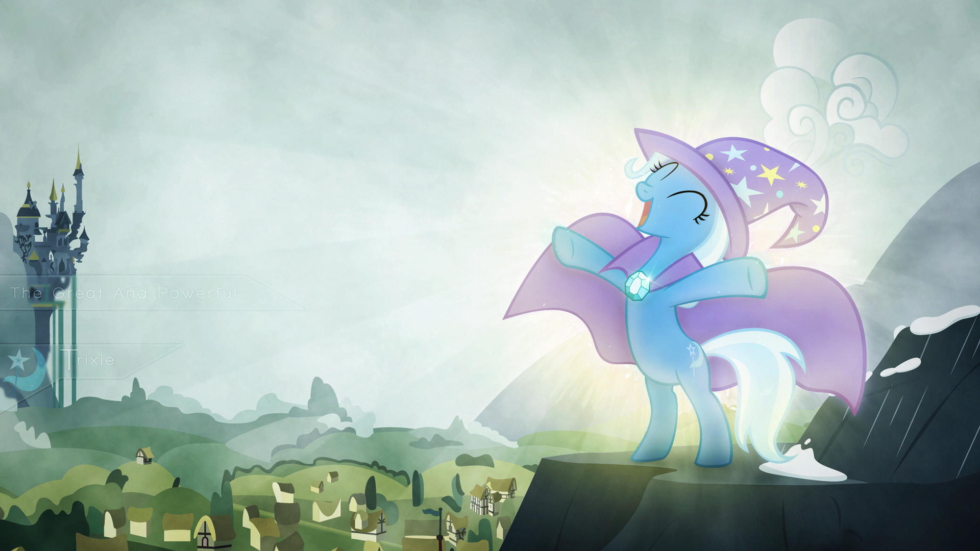 Wallpaper ~ The Great And Powerful Trixie. by Flutterknight, Hellswolfeh and Mackaged