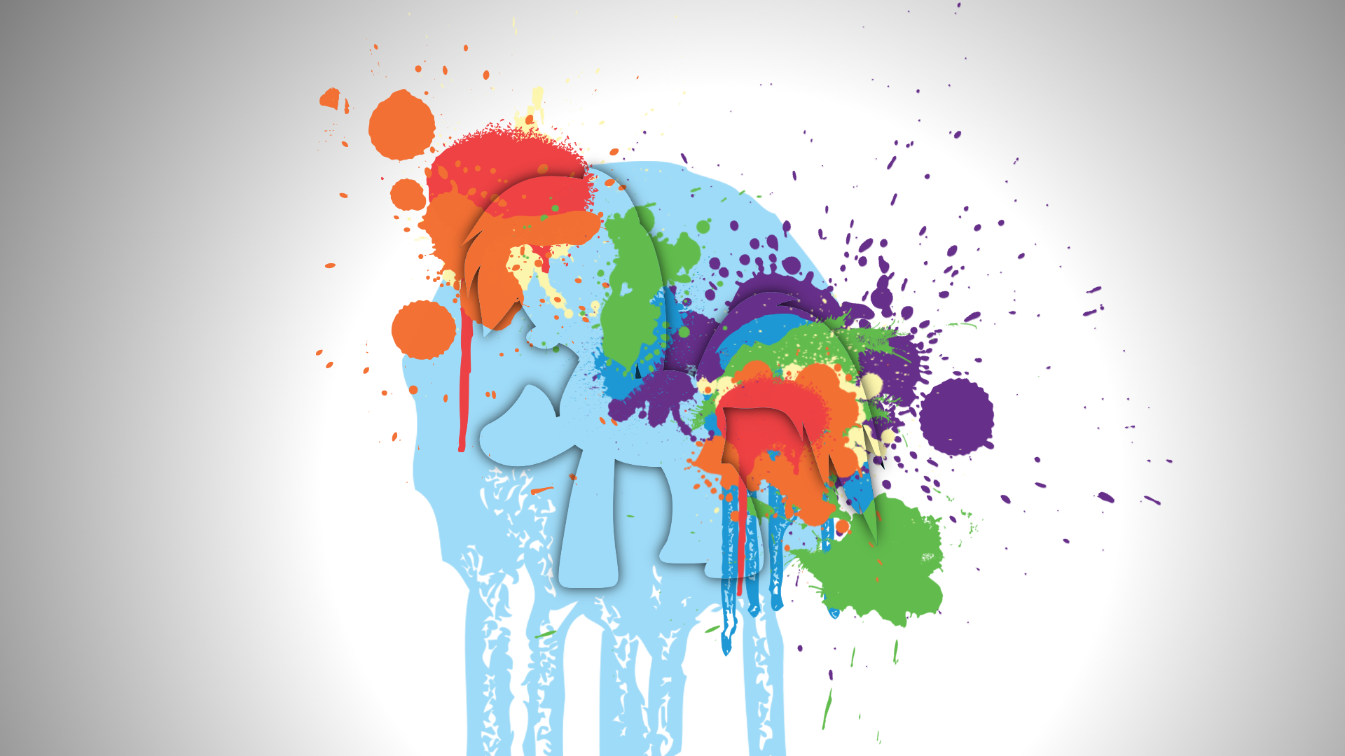 Splatter Pony Backgrounds - Rainbow Dash by robopossum