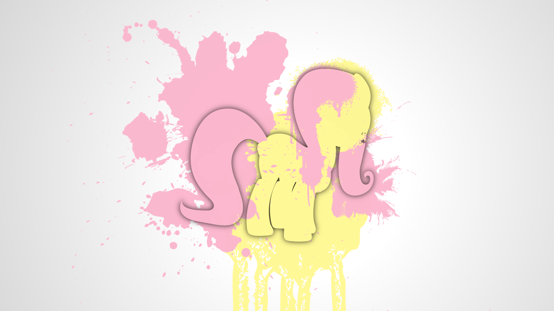 Splatter Pony Backgrounds - Fluttershy by robopossum