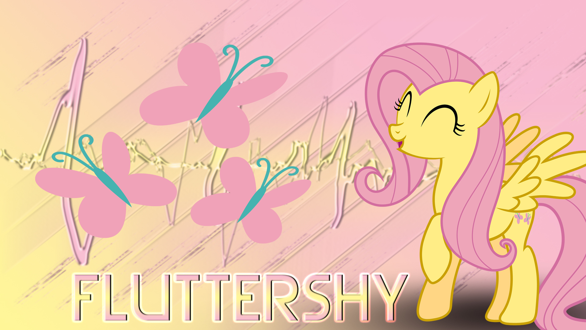 Fluttershy woohoo by BlackGryph0n, BronyYAY123 and Hawk9mm